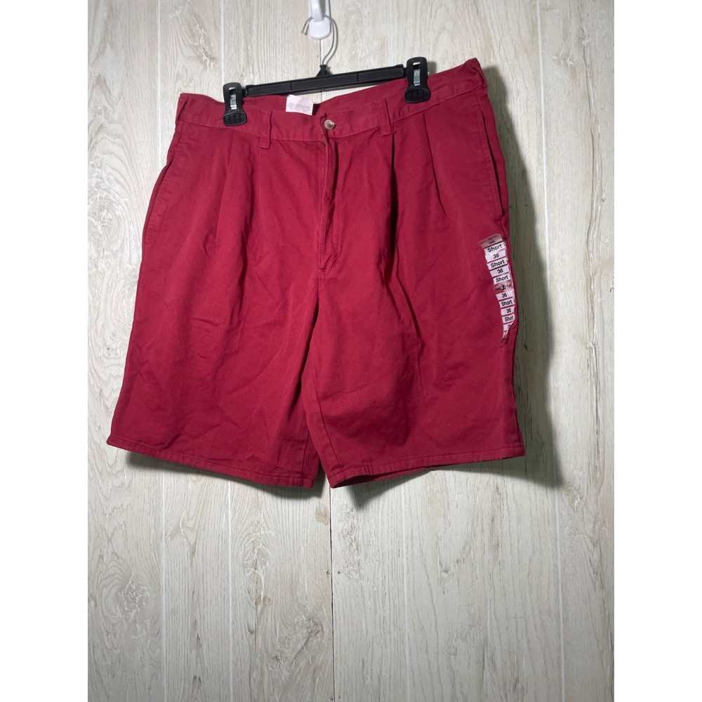 Vintage 90s Duck Head Chino Shorts Pleated Red Men's 36 Preppy Outdoor Casual